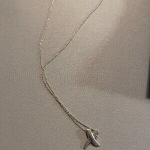 TIFFANY & CO STERLING SILVER PALOMA PICASSO GRAFITTI “X” PENDANT NECKLACE “16